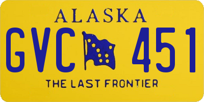 AK license plate GVC451
