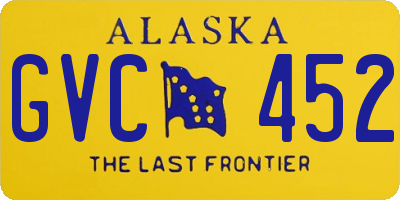 AK license plate GVC452