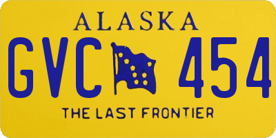 AK license plate GVC454