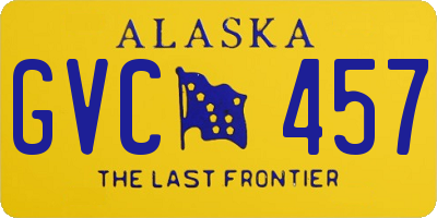 AK license plate GVC457