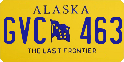 AK license plate GVC463