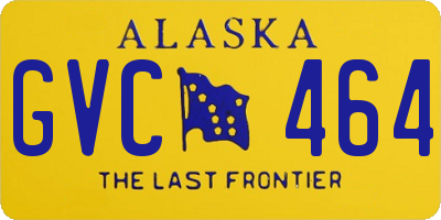 AK license plate GVC464