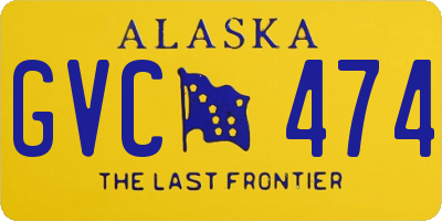 AK license plate GVC474