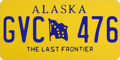 AK license plate GVC476