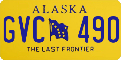 AK license plate GVC490