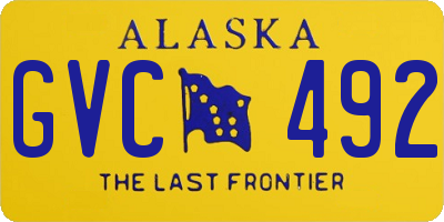 AK license plate GVC492