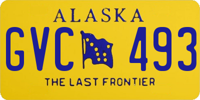 AK license plate GVC493