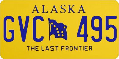 AK license plate GVC495