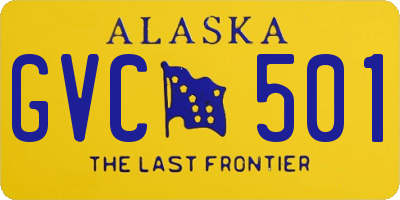 AK license plate GVC501