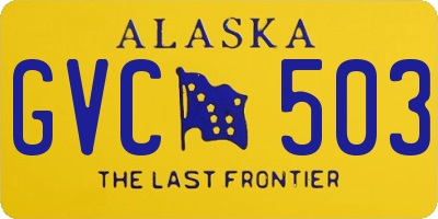 AK license plate GVC503