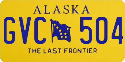 AK license plate GVC504