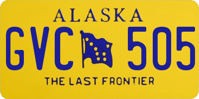 AK license plate GVC505