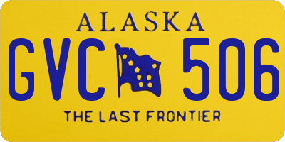 AK license plate GVC506