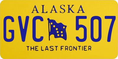 AK license plate GVC507