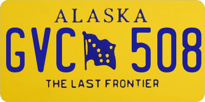 AK license plate GVC508