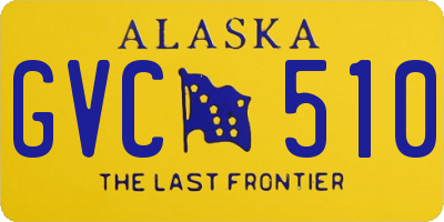 AK license plate GVC510