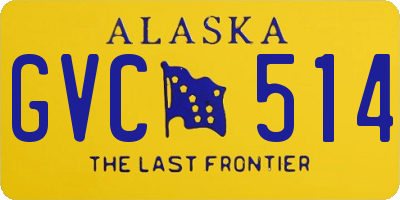 AK license plate GVC514