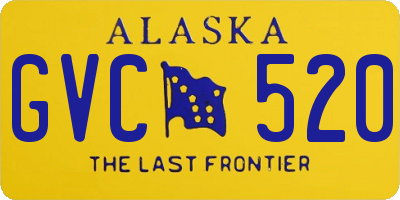 AK license plate GVC520