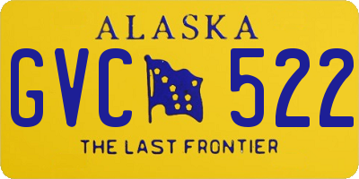 AK license plate GVC522