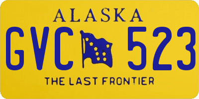 AK license plate GVC523