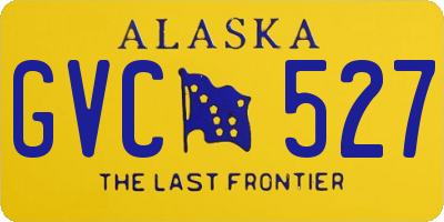 AK license plate GVC527