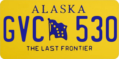 AK license plate GVC530