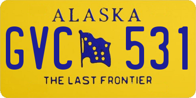 AK license plate GVC531