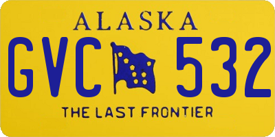 AK license plate GVC532