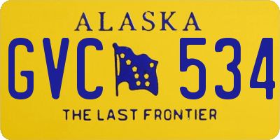 AK license plate GVC534