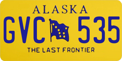 AK license plate GVC535