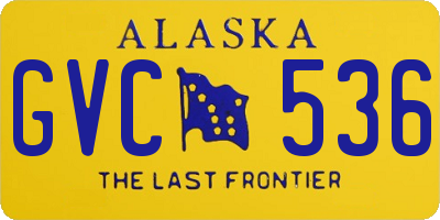 AK license plate GVC536