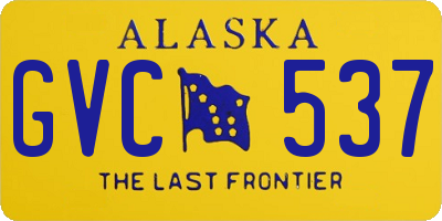 AK license plate GVC537