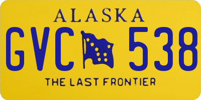 AK license plate GVC538