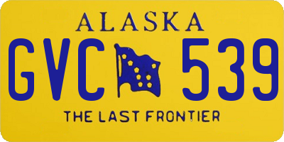 AK license plate GVC539