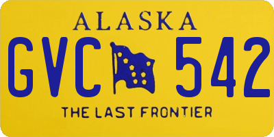 AK license plate GVC542