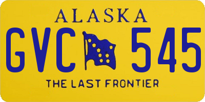 AK license plate GVC545