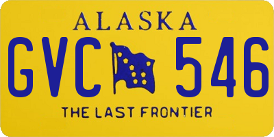 AK license plate GVC546