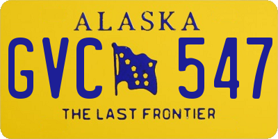 AK license plate GVC547