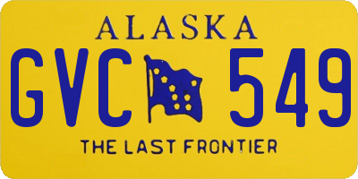 AK license plate GVC549