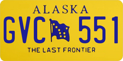 AK license plate GVC551