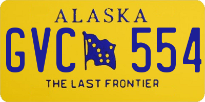 AK license plate GVC554