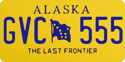 AK license plate GVC555