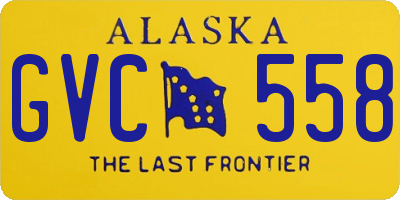 AK license plate GVC558