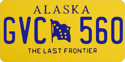 AK license plate GVC560