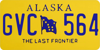 AK license plate GVC564
