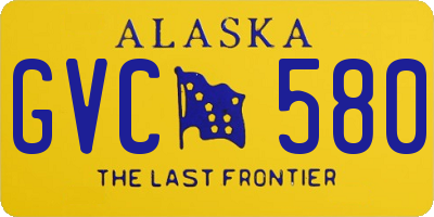 AK license plate GVC580