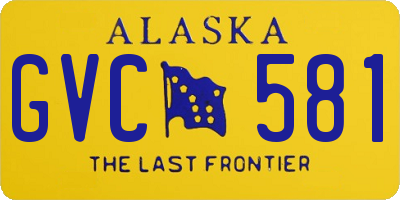 AK license plate GVC581