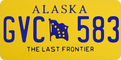 AK license plate GVC583