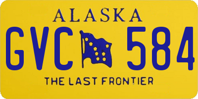 AK license plate GVC584