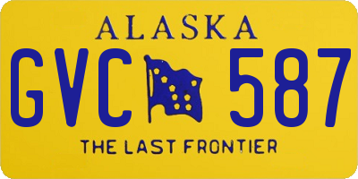 AK license plate GVC587